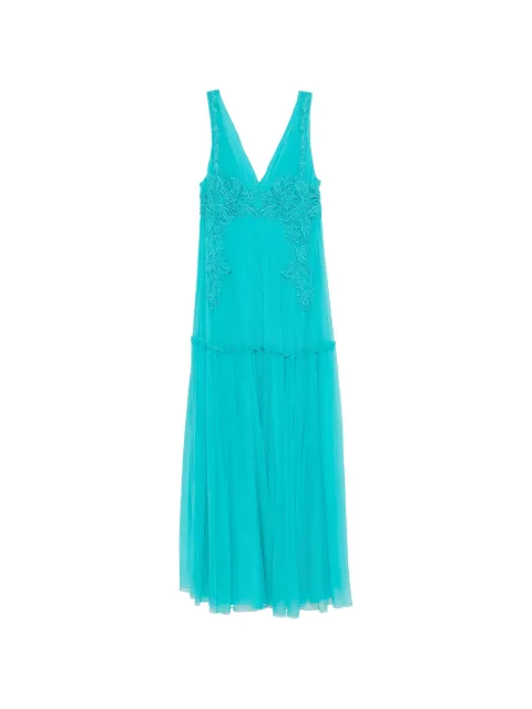 Alberta Ferretti lace-appliqué dress Blue A014140114