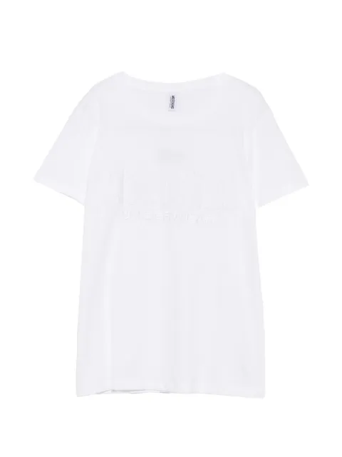 Moschino logo-embroidered T-shirt White A19069016