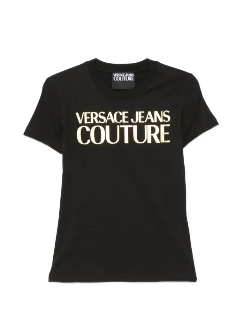 Versace Jeans Couture logo-print T-shirt Black B2HWA7TB30319