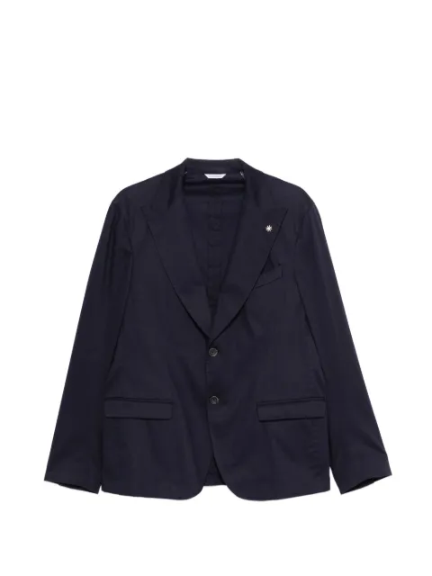Manuel Ritz peak-lapel button-fastening blazer Blue 2832G2748203134