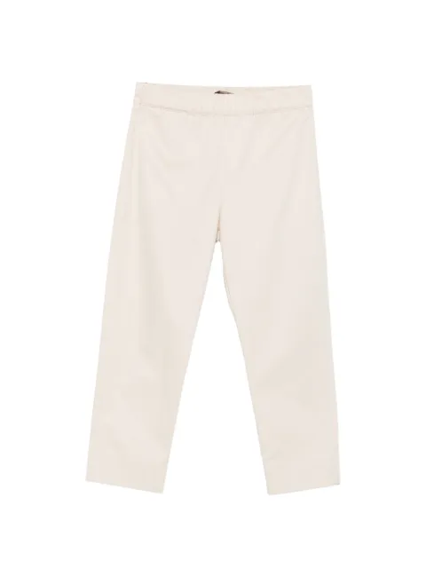 D.Exterior elasticated-waistband cropped trousers Neutrals 54627BEIGE