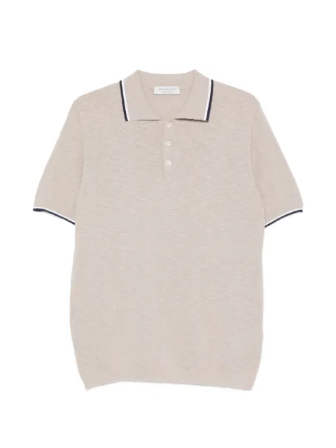 Jeordie's tipping-detail polo shirt Neutrals 95569306