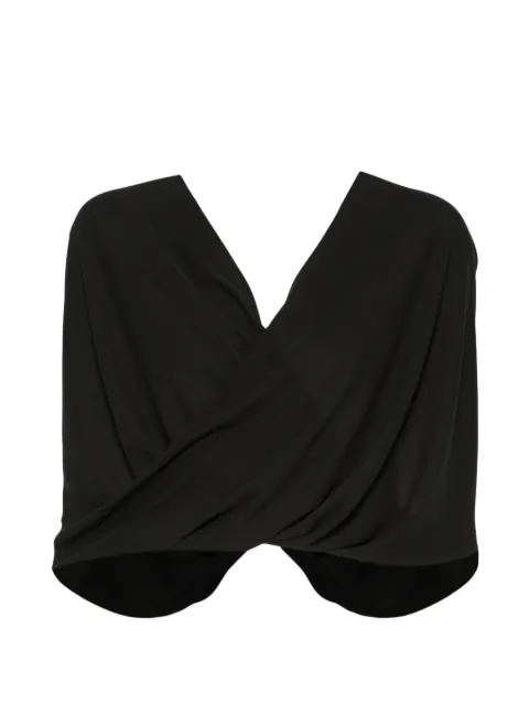 Hanita draped top Black HM24423304