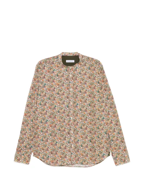 Manuel Ritz floral-print band-collar shirt Orange 3232E604L223294