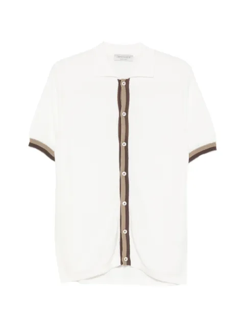 Jeordie's contrast-trim button-up shirt White 95607132
