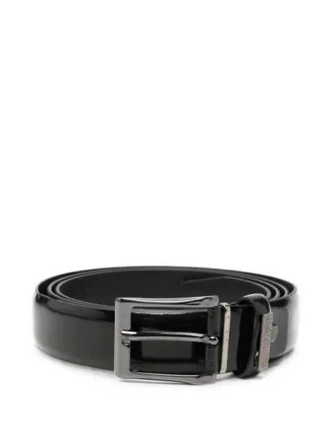 Carlo Pignatelli logo-plaque buckle belt Black 44L8423