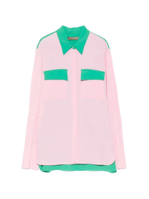 SIMONA CORSELLINI colourblock chest-pocket shirt Pink P20CMCA017