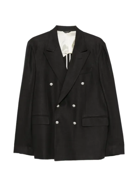 Brian Dales double-breasted peak-lapel blazer Black G74JK4758