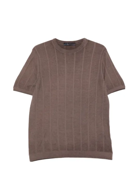 Jeordie's vertical-stripe sweater Brown 95522352