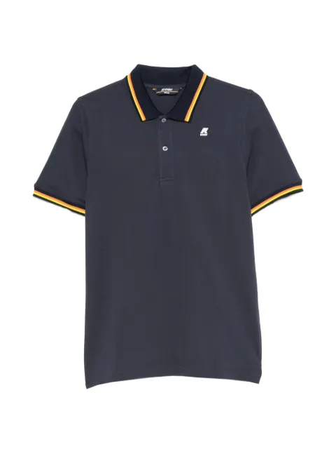 K-Way logo-patch polo shirt Blue K7121LWVINCEK89
