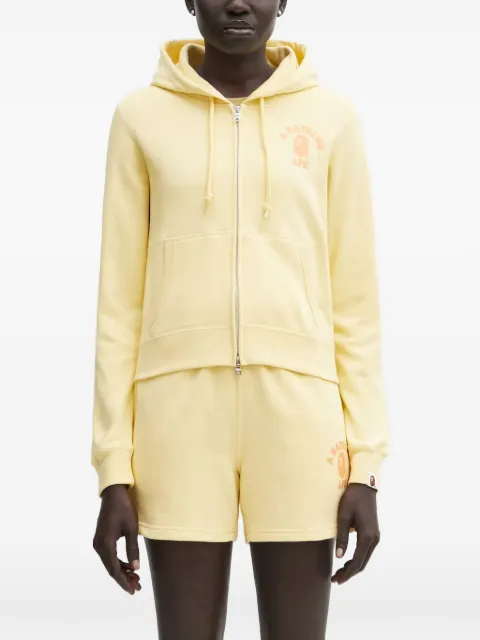 A BATHING APE® logo-print hoodie Yellow 1L30215009