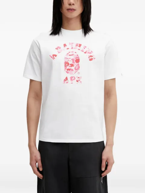 A BATHING APE® logo-print T-shirt White 001TEL801005M