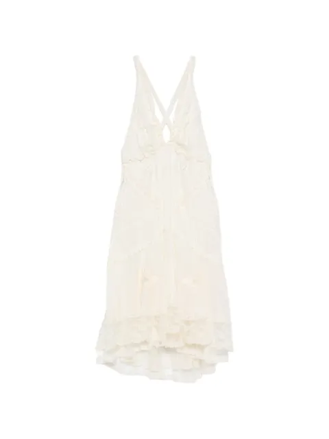 Ermanno Scervino lace-detail mini dress Neutrals D482Q324APJBN