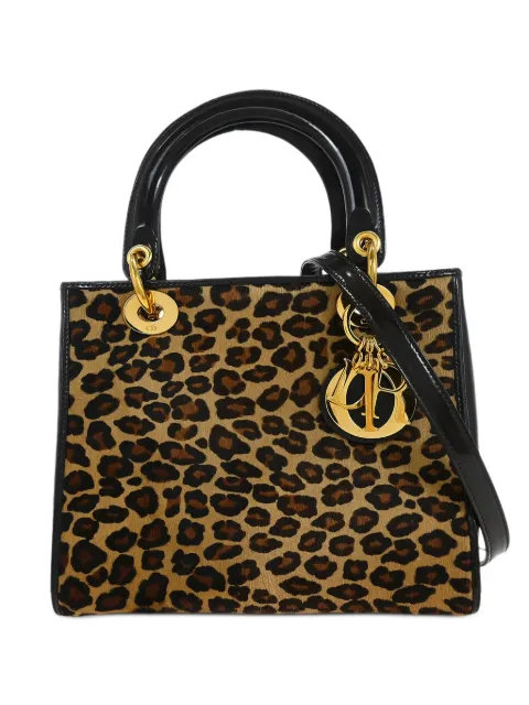 Christian Dior Pre-Owned 1997 Lady Dior leopard-pattern tote bag Neutrals 155006