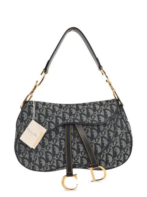 Christian Dior Pre-Owned 2002 Saddle trotter tote bag Blue 145519