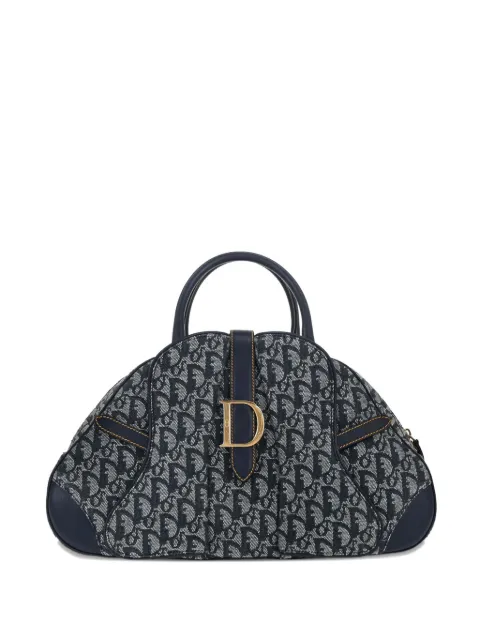 Christian Dior Pre-Owned 2000 Double Saddle Trotter tote bag Blue 135042
