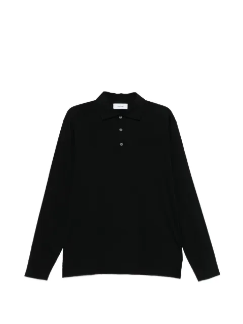 Lardini long-sleeve polo shirt Black CNLPM56CN64051