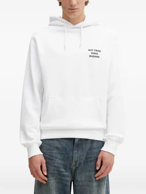 Drôle De Monsieur drawstring hoodie White PERMHO162CO127