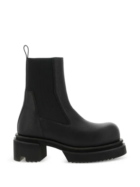 Rick Owens Beetle Bogun leather chelsea boots Black RU01F2832LGG