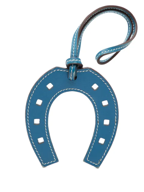 Hermès Pre-Owned 2010-2025 Swift Paddock Horseshoe Bag Charm key chain Blue 9XF88MPBBCQ04XUK