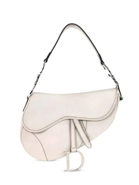 Christian Dior Pre-Owned 2005 Saddle leather shoulder bag White 145246