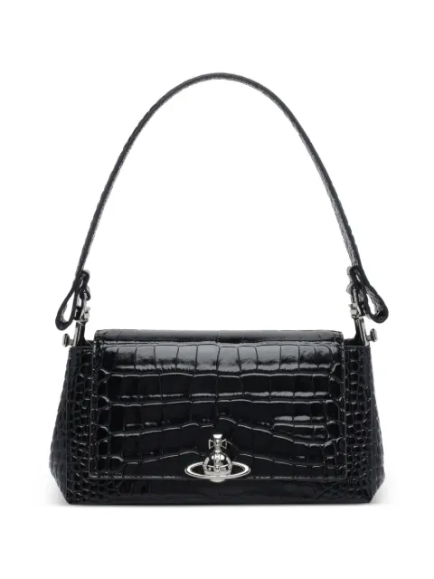Vivienne Westwood medium Hazel logo-plaque shoulder bag Black 4602000WWL0098