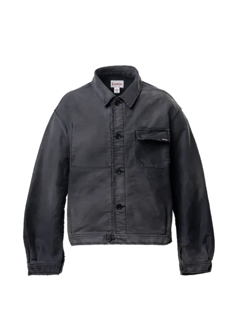 KAMIYA distressed moleskin jacket Grey G16BL019