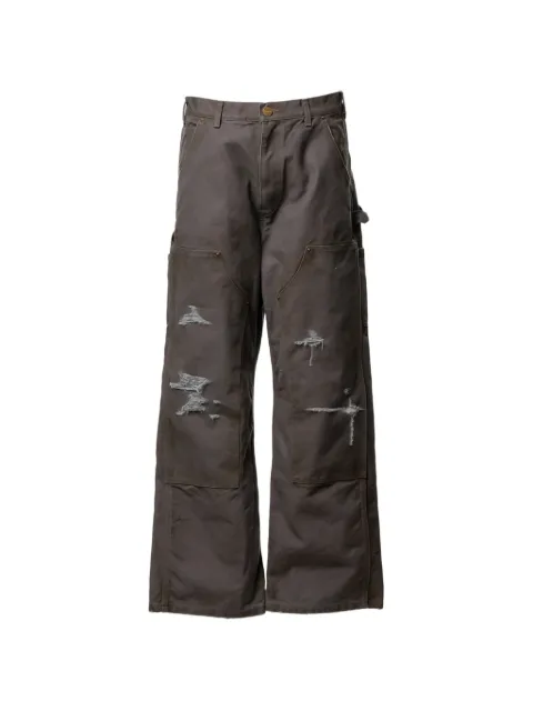 KAMIYA BORO distressed painter trousers Grey G16PT102