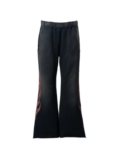 KAMIYA Crayon Flame bootcut trousers Black G16PT069