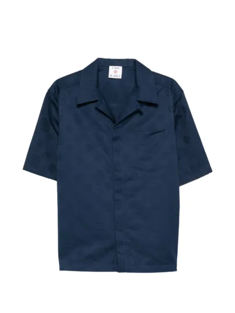 Casablanca monogram-print shirt Blue MSP26SH22802