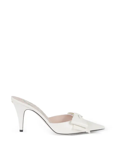 Valentino Garavani bow detail heeled mules White WS0NN7DDT