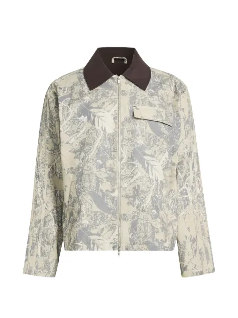 adidas abstract-pattern shirt jacket Neutrals KG6454PUTGRE