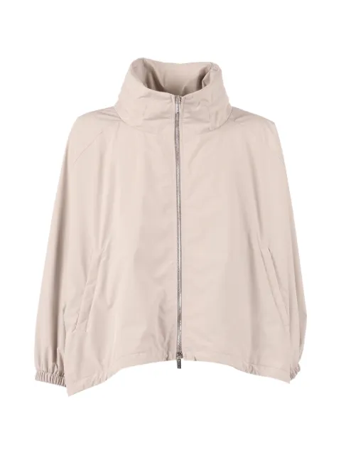 Moorer funnel-neck jacket Neutrals MODGI101093TEPA023