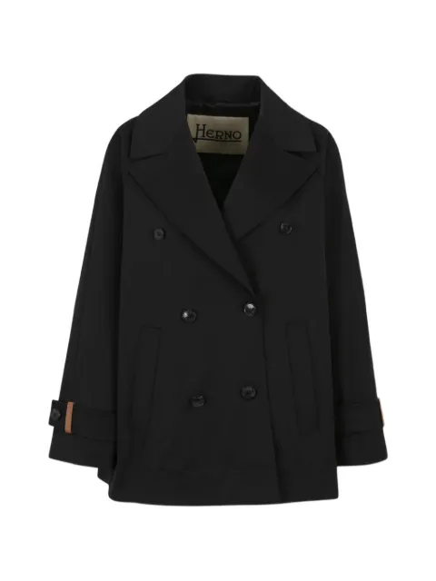 Herno double-breasted tab coat Black GC000565D13292