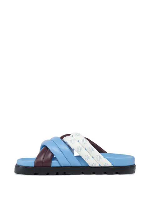 MCM criss-cross logo sandals Blue MESESMM04XJ