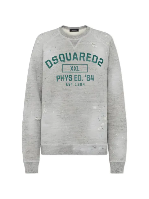DSQUARED2 distressed round-neck sweatshirt Grey S72GU0516S25148