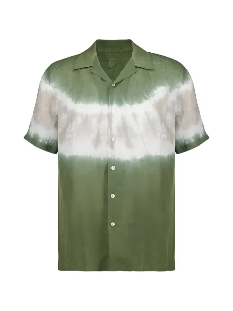 120% Lino Regular fit linen shirt Green 33ALIM1PKD0115T00