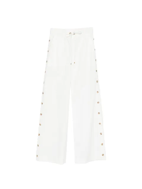 ZIMMERMANN side-button drawstring-fastening trousers White 7125PC261
