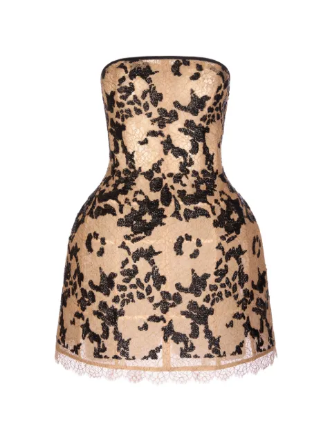 IMROSKA Imroska 29 lace strapless mini dress Neutrals IMROSKA29