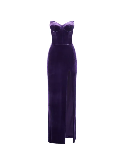IMROSKA Imroska 24 split strapless maxi dress Purple IMROSKA24