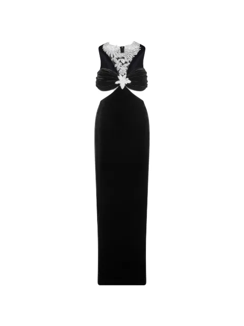 IMROSKA Queen Cleopatra cut-out embellished maxi dress Black QUEENCLEOPATRADRESS