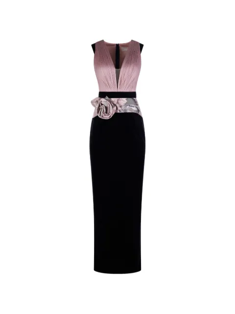 IMROSKA Imroska Pandora V-neck maxi dress Black IMROSKAPANDORA