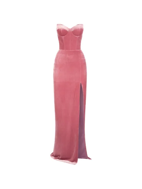 IMROSKA Imroska 24 side-slit strapless maxi dress Pink IMROSKA24