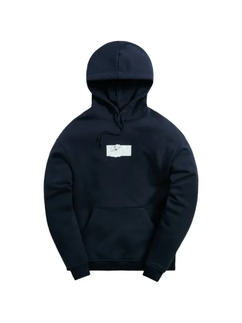 KITH logo-print drawstring hoodie Blue KITH65