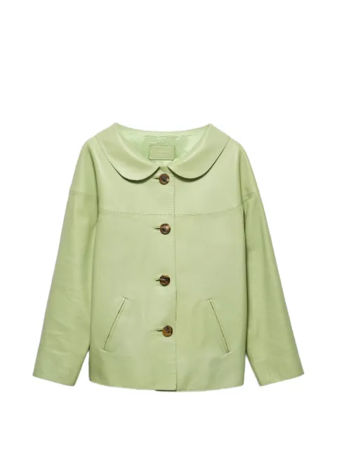 Prada nappa leather jacket Green 58A277SOOO19QR