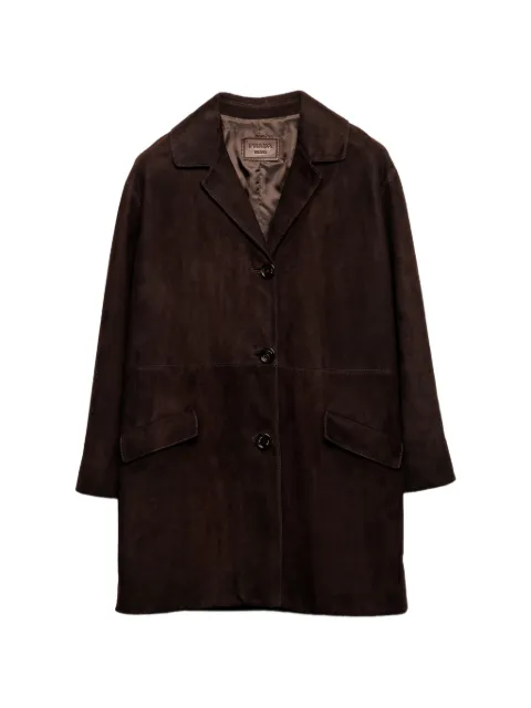 Prada suede coat Brown 56A157SOOOI9P