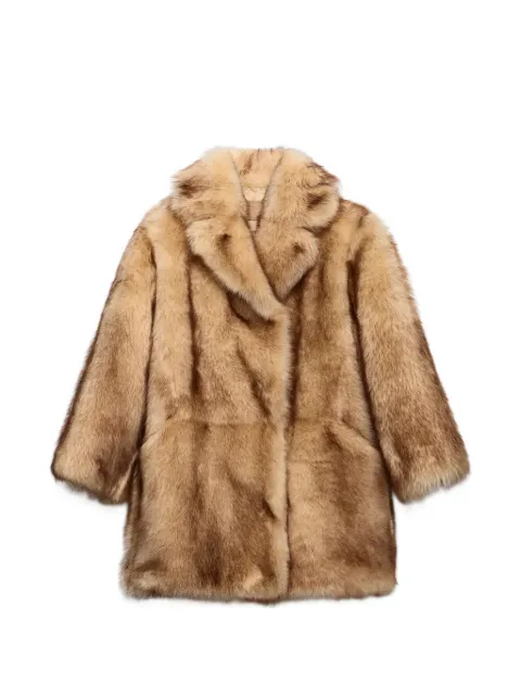 Prada shearling caban coat Brown 56A190SOOO15PF