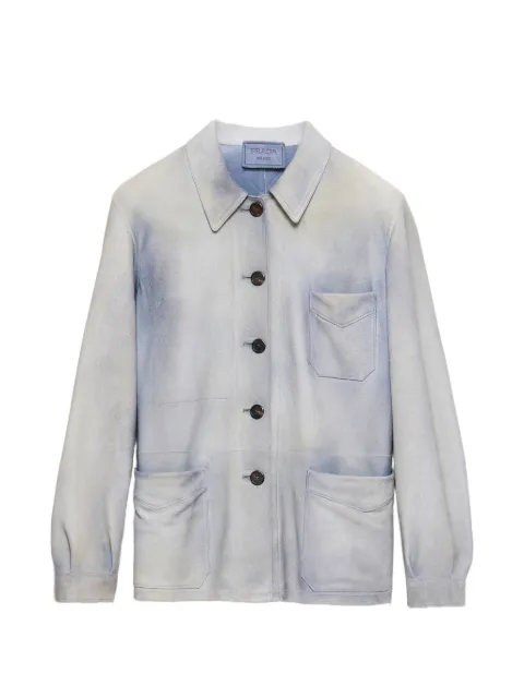 Prada suede caban jacket Blue 56A236SOOO1835