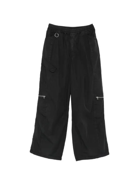 Études Studio zip-detail trousers Black E26MMTRO46195