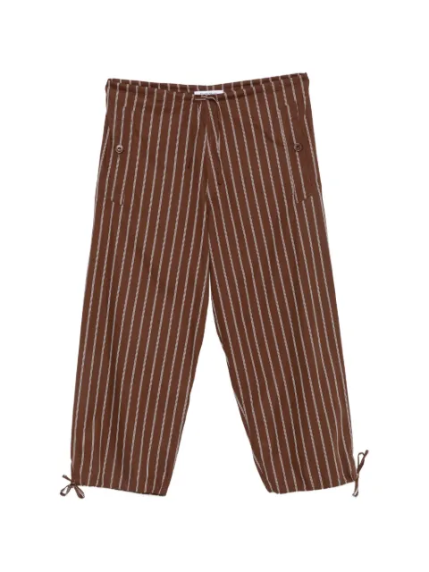Études Studio striped drawstring trousers Brown E26MMTRO46770